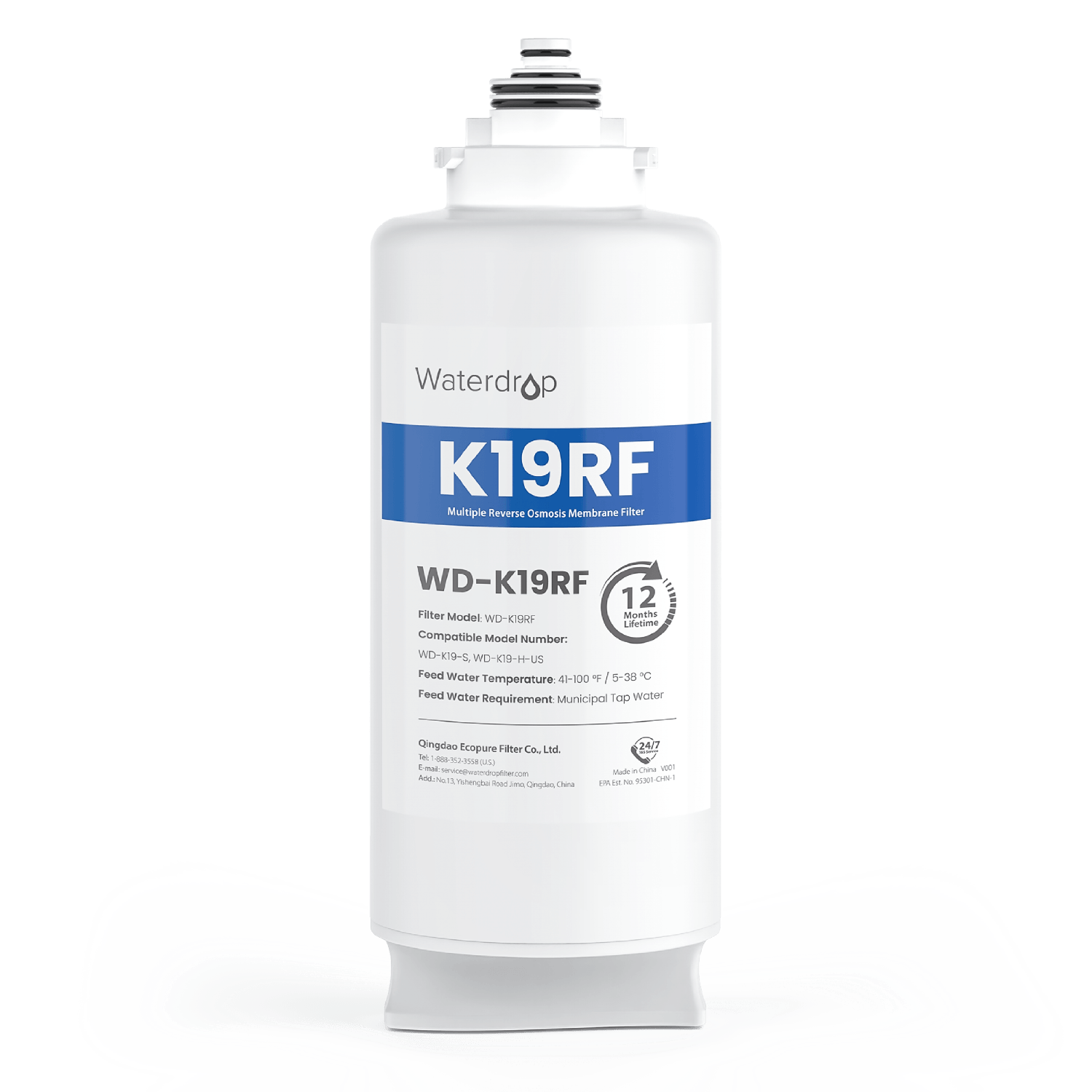 WD-K19RF Filter for Waterdrop K19 Countertop Reverse Osmosis System