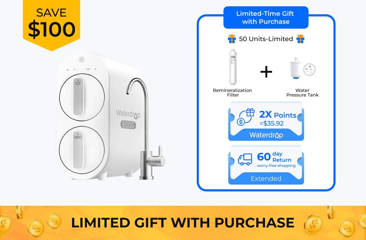 800 GPD Tankless RO System with UV Sterilizing Light - Waterdrop G3P800